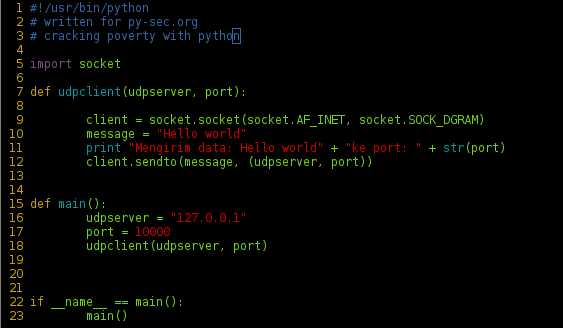UDP Client – Server – Py-Sec[dot]org